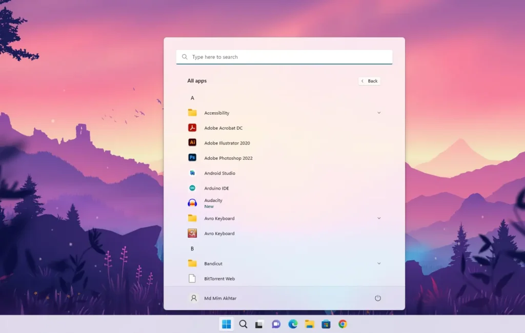 hide apps on windows 11 start menu, Windows 11 Start Menu
