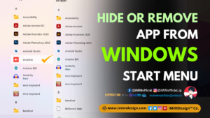 How to hide app from windows 11 start menu